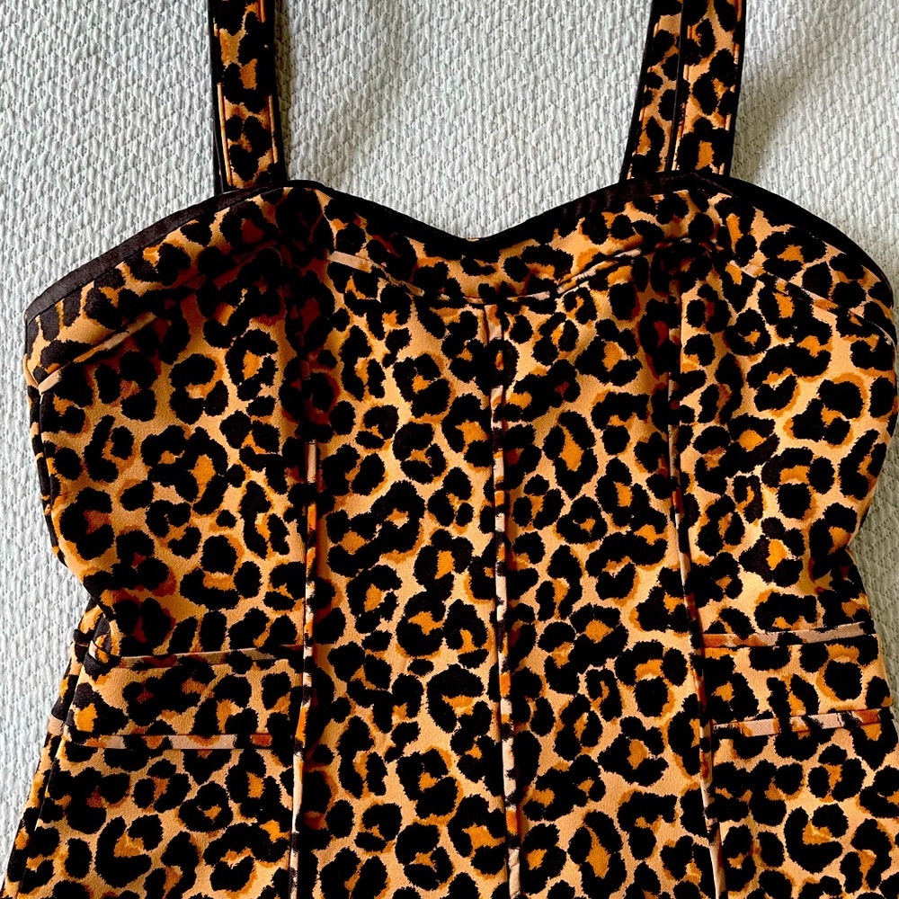 White House Black Market Animal Print Corset